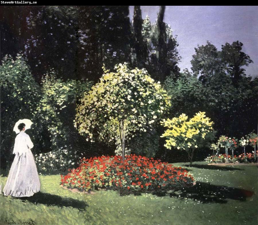 Claude Monet Jeanne-Marguerite Lecadre in the Garden